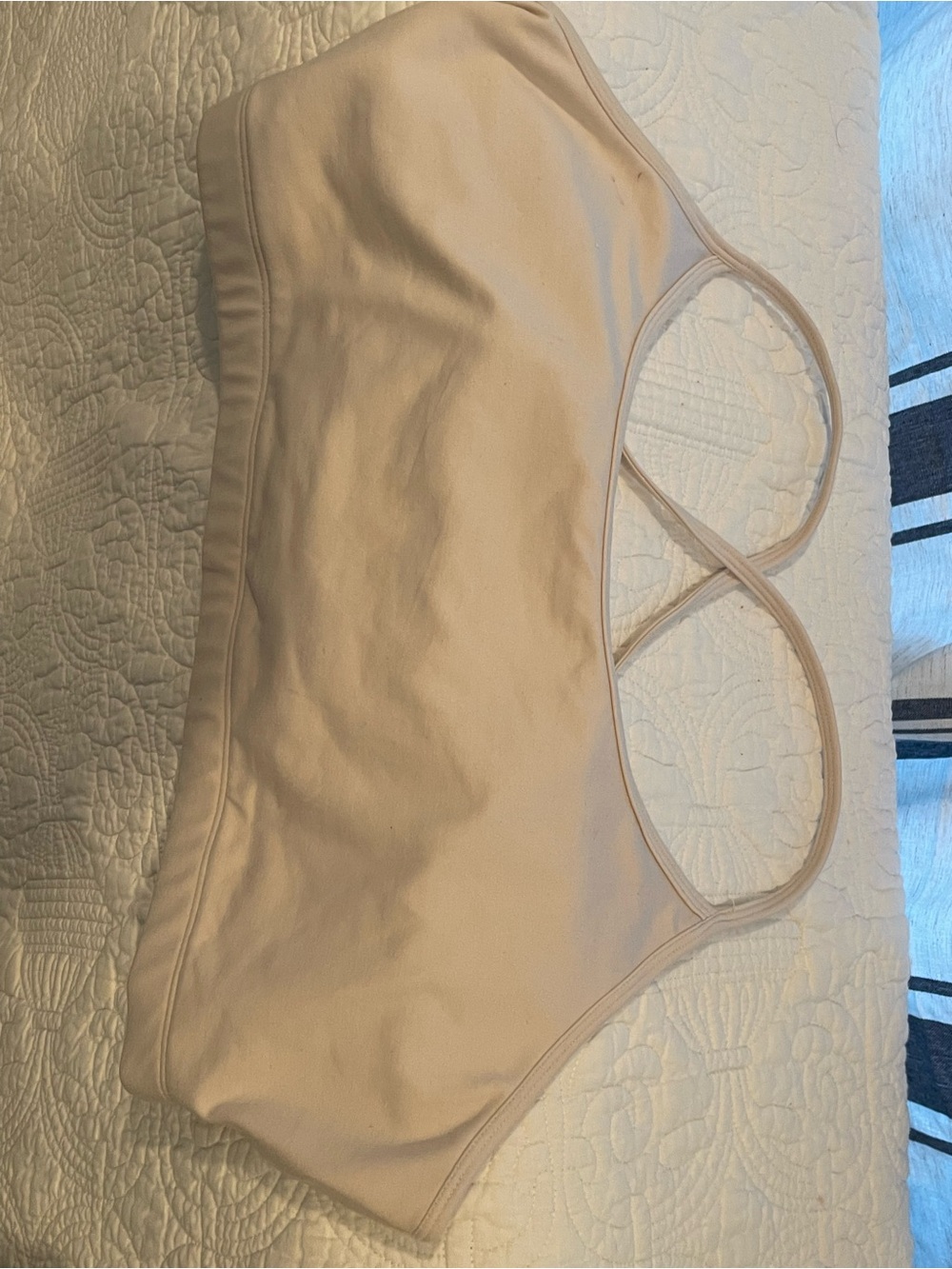 Reformation Seamless Nude Bralette with Cross-Back Straps